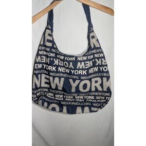 Robin Ruth New York Shoulder Bag Hobo City Of New York Blue Denim‎ Y2K